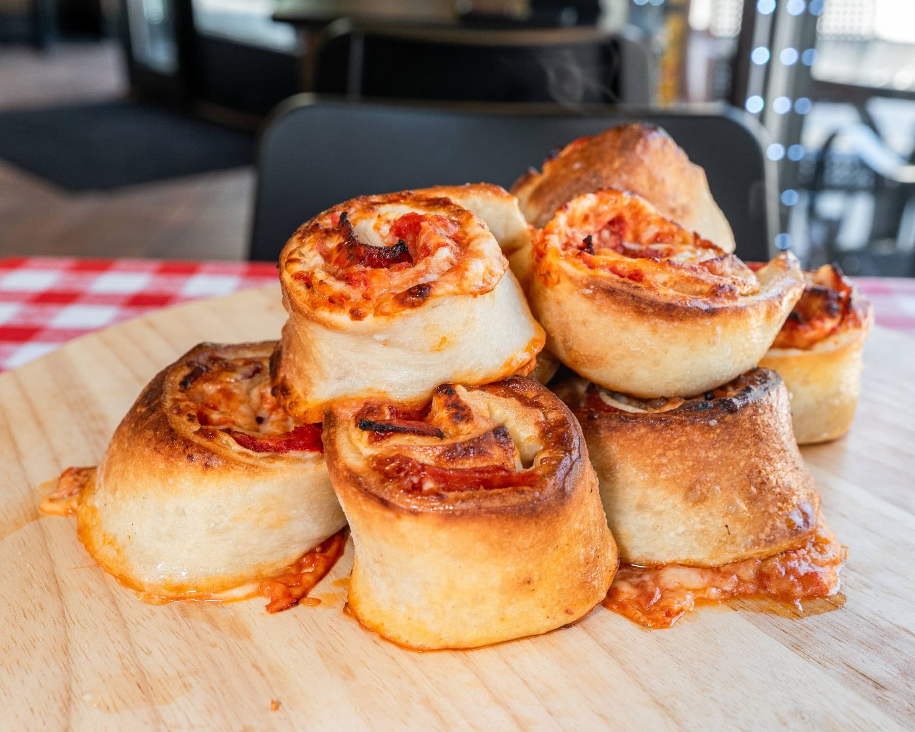 Nino's freshly baked pepperoni knots