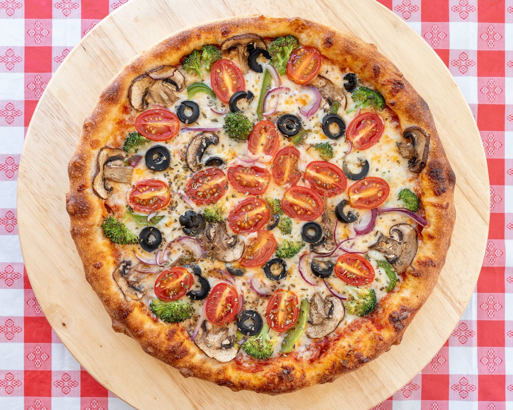 Fresh vegetables and toppings at Nino's